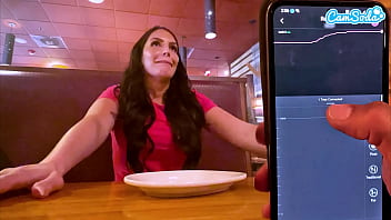 Public Lunchtime Pleasure: Interactive Toy Makes Her Cum In Front Of Everyone